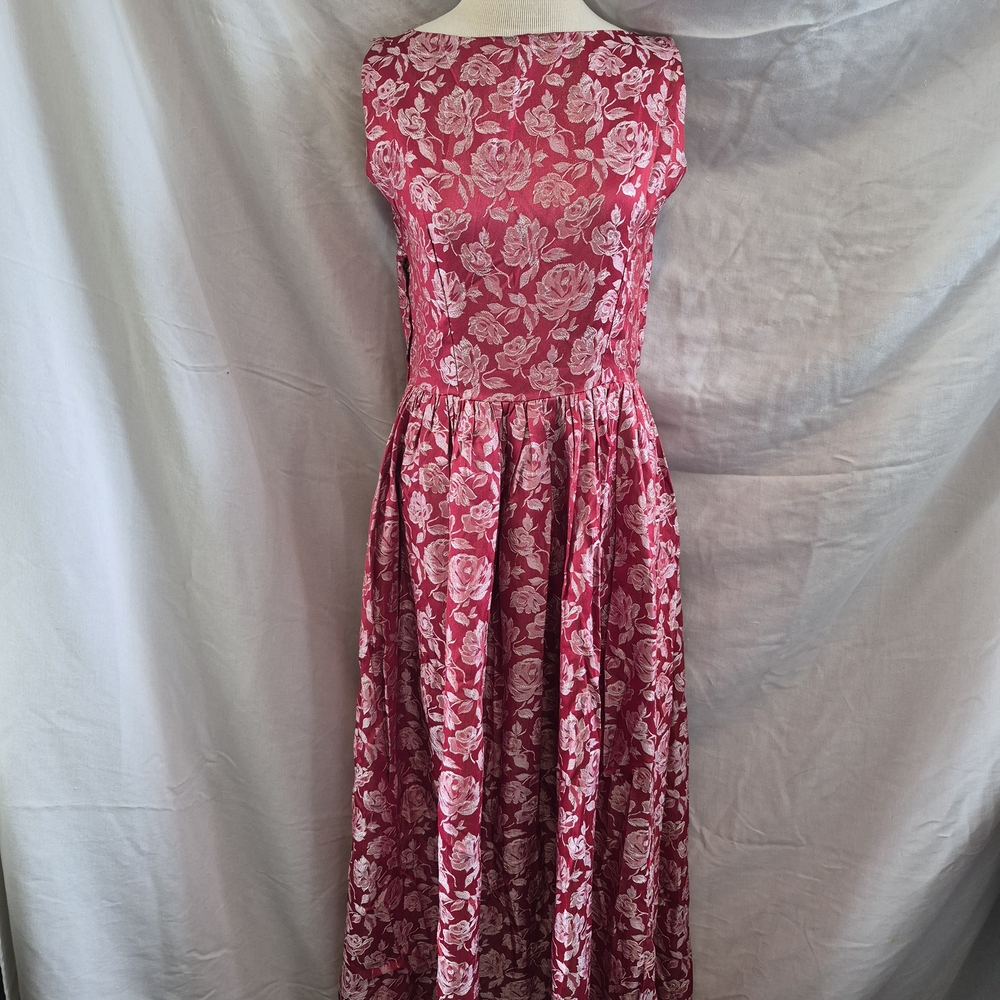 Floral Red Dress